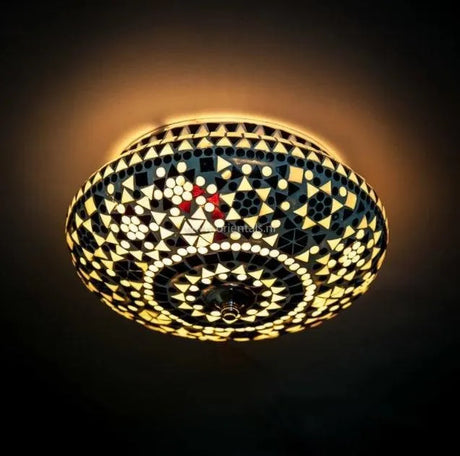 plafonniere mozaiek rond e27 fitting 250mm
