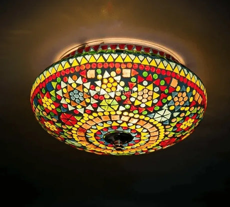 mozaiek plafondlamp rond met e27 fitting