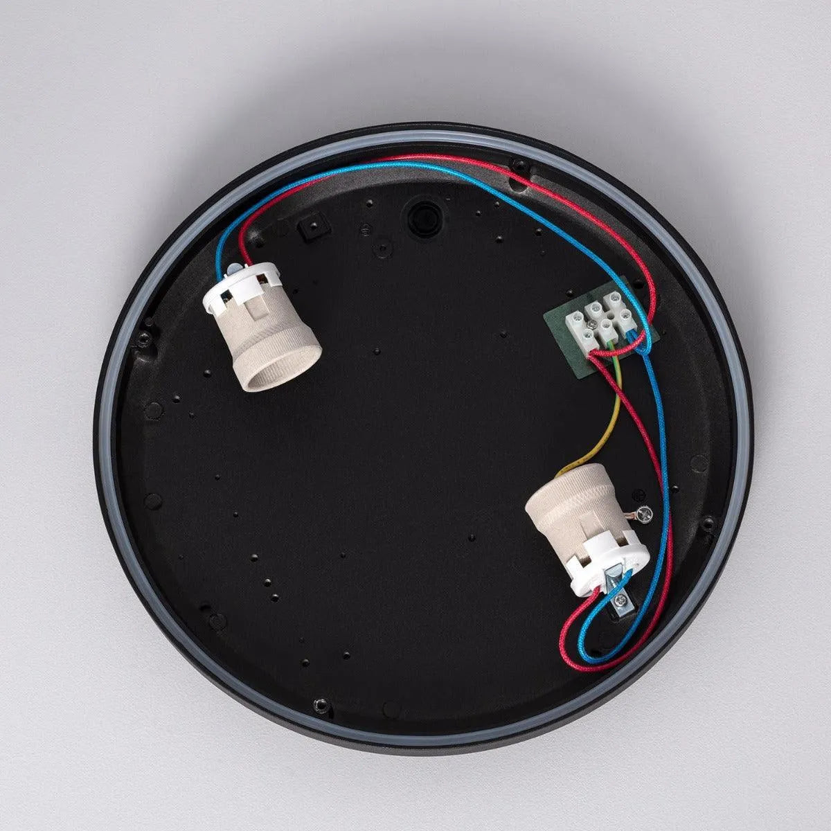 Plafondlamp zwart 'Nataly modern rond E27 fitting 300mm - FOIR