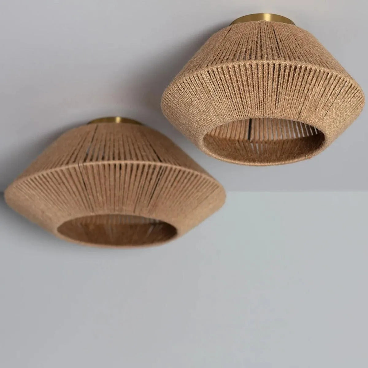 Plafondlamp bruin touw met E27 fitting modern 'Yorrick' - FOIR