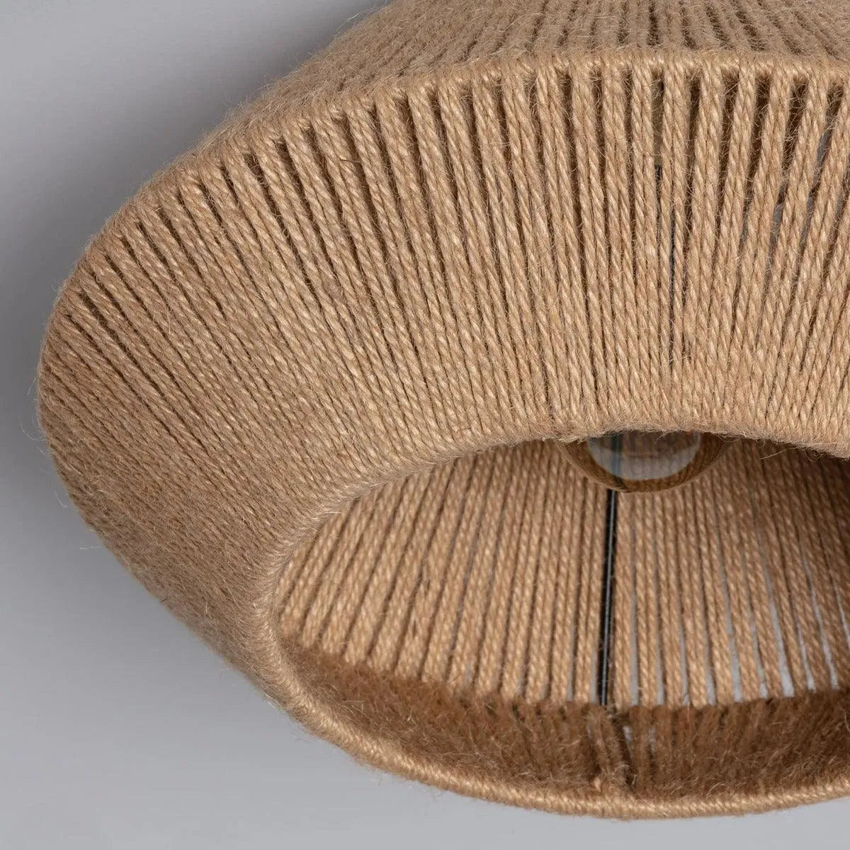 Plafondlamp bruin touw met E27 fitting modern 'Yorrick' - FOIR