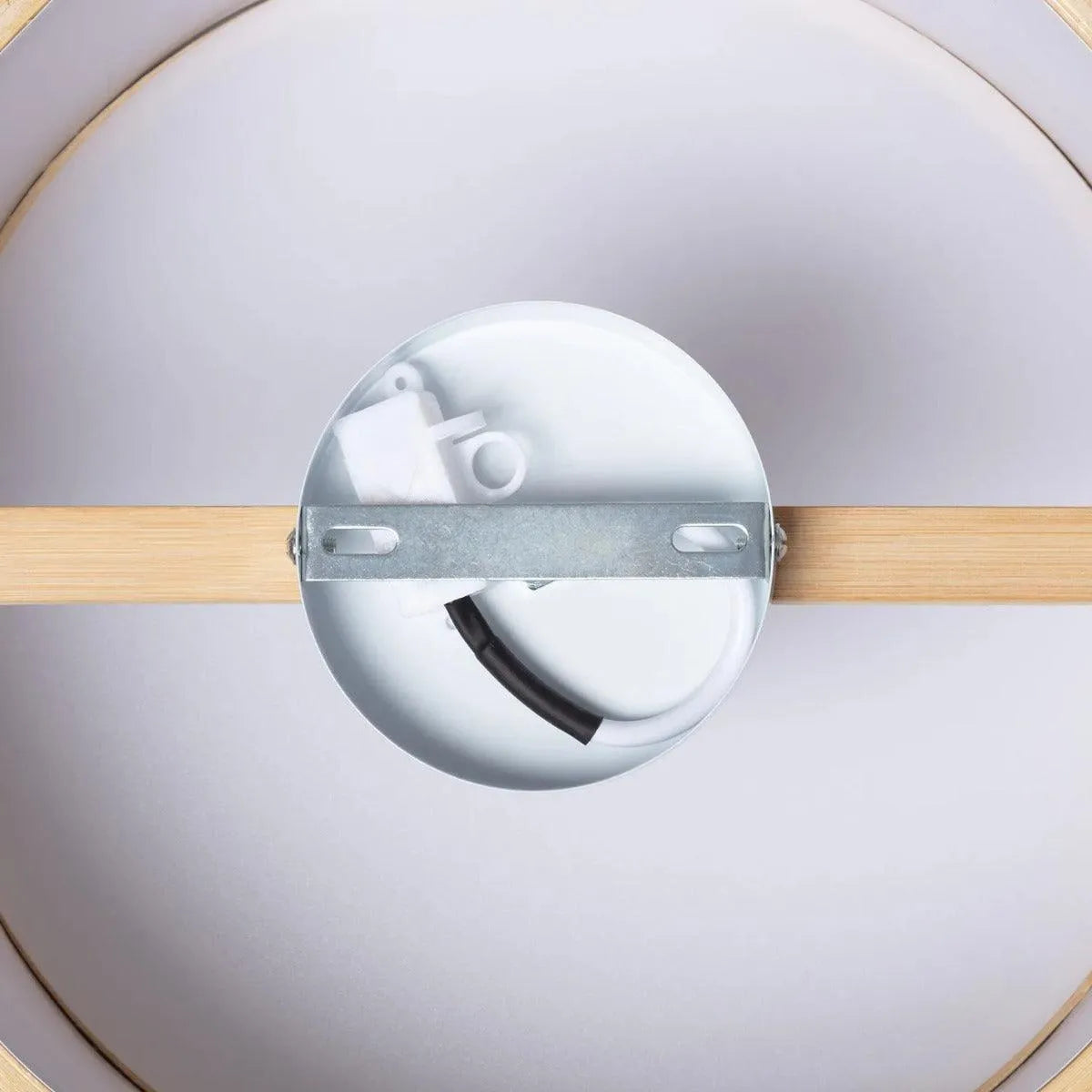 Plafondlamp gevlochten bamboe E27 fitting 'Louis' 40 cm - FOIR