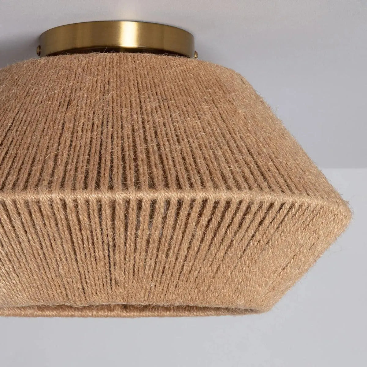 Plafondlamp bruin touw met E27 fitting modern 'Yorrick' - FOIR