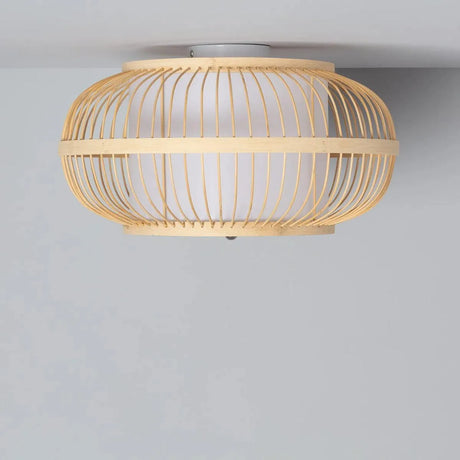 Plafondlamp bamboe 400mm E27 fitting rond 'Geoffrey' - FOIR