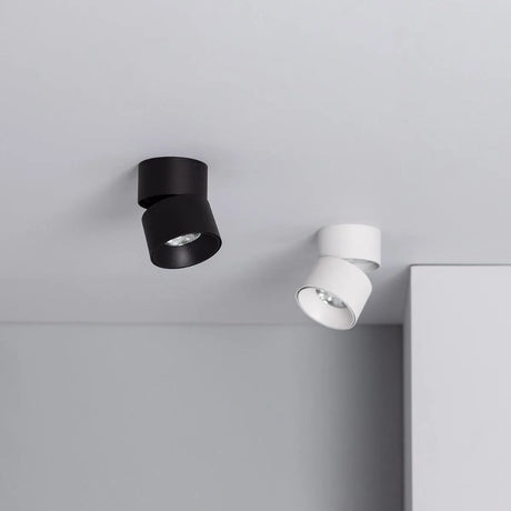 Plafondspot wit en zwart verstelbaar opbouw modern rond