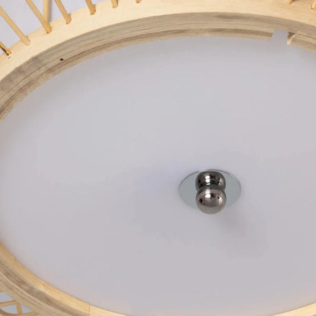 Plafondlamp bamboe 400mm E27 fitting rond 'Geoffrey' - FOIR