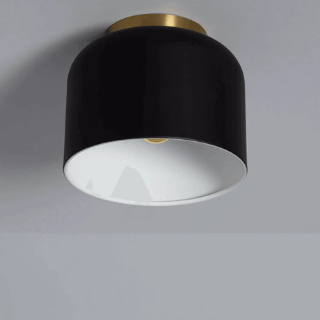 Plafondlamp zwart of wit & goud rond 'Koloman' E27 fitting design lamp 200mm - FOIR