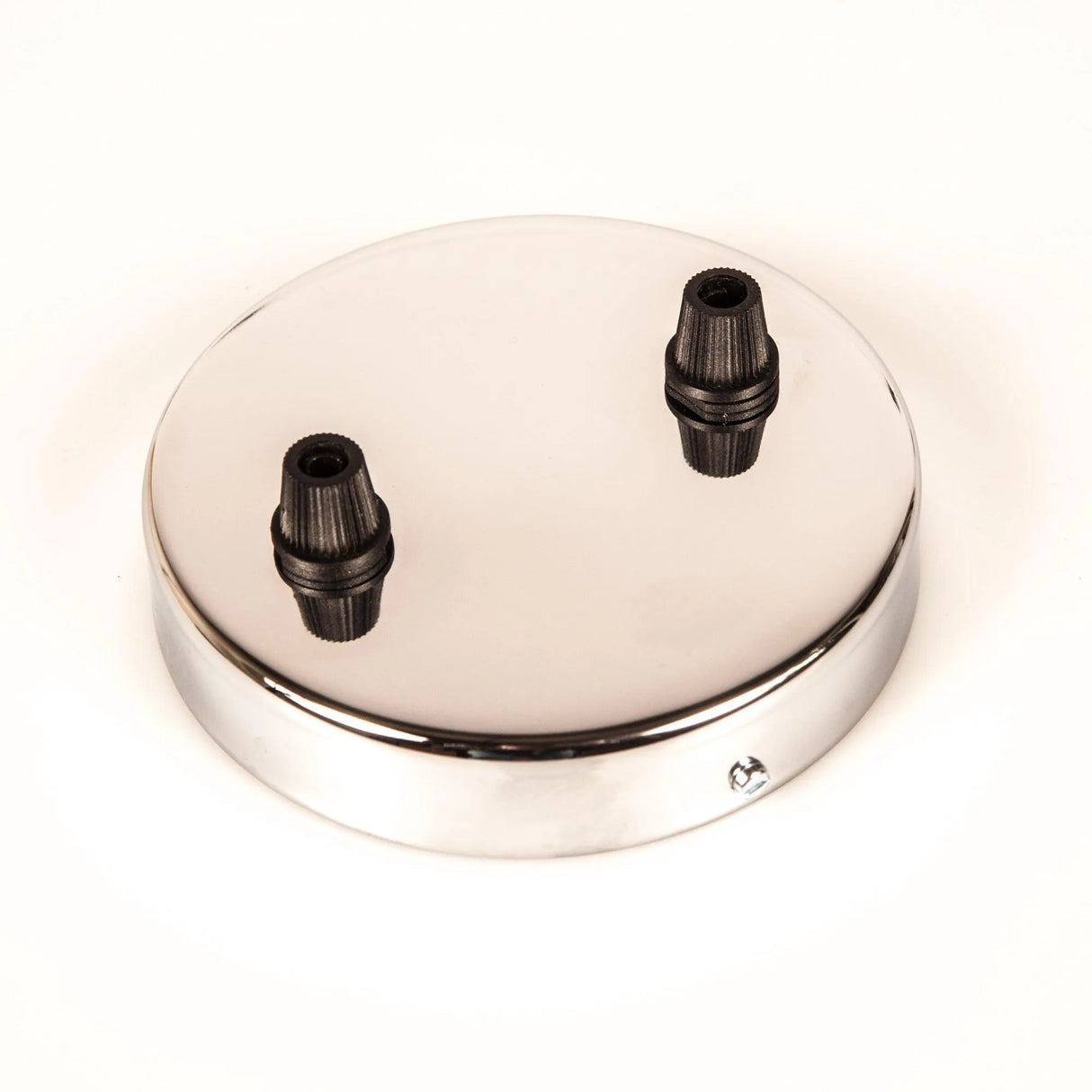 Plafondkap chroom 2 uitgangen 105mm rond