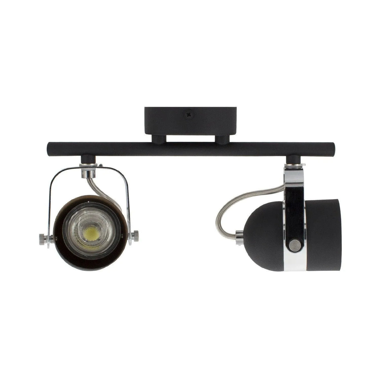 Plafondspot zwart 2 spots verstelbaar
