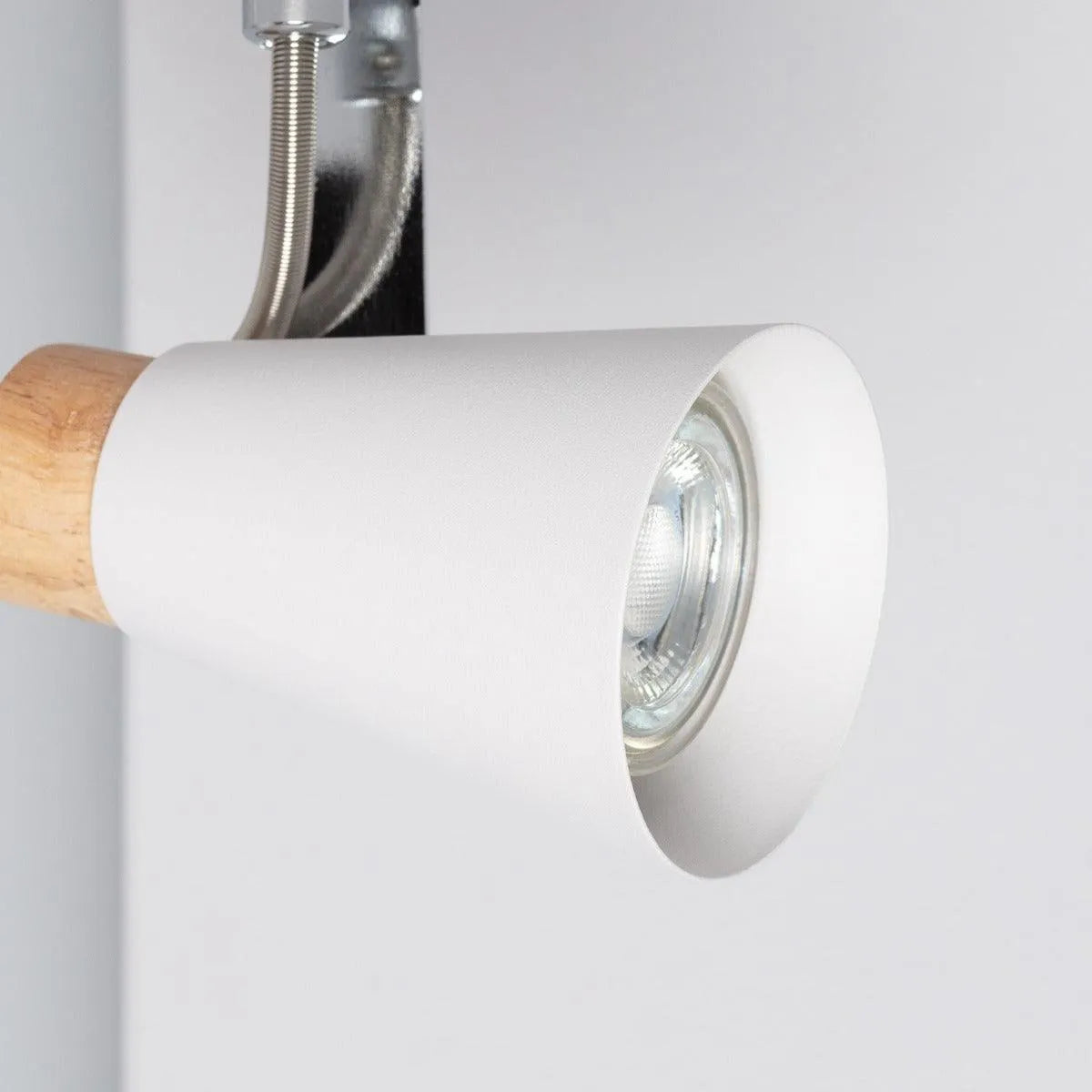 Spot hout wit 'Anna' GU10 fitting 2 spots - FOIR