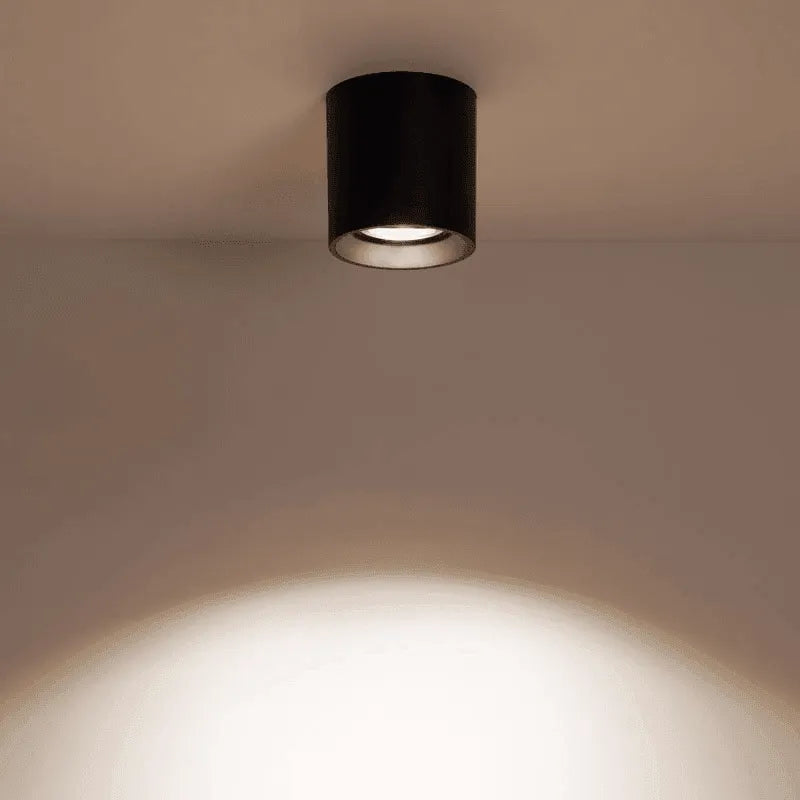 Plafondlamp downlighter gu10 zwart rond 'Spaces' rond - FOIR