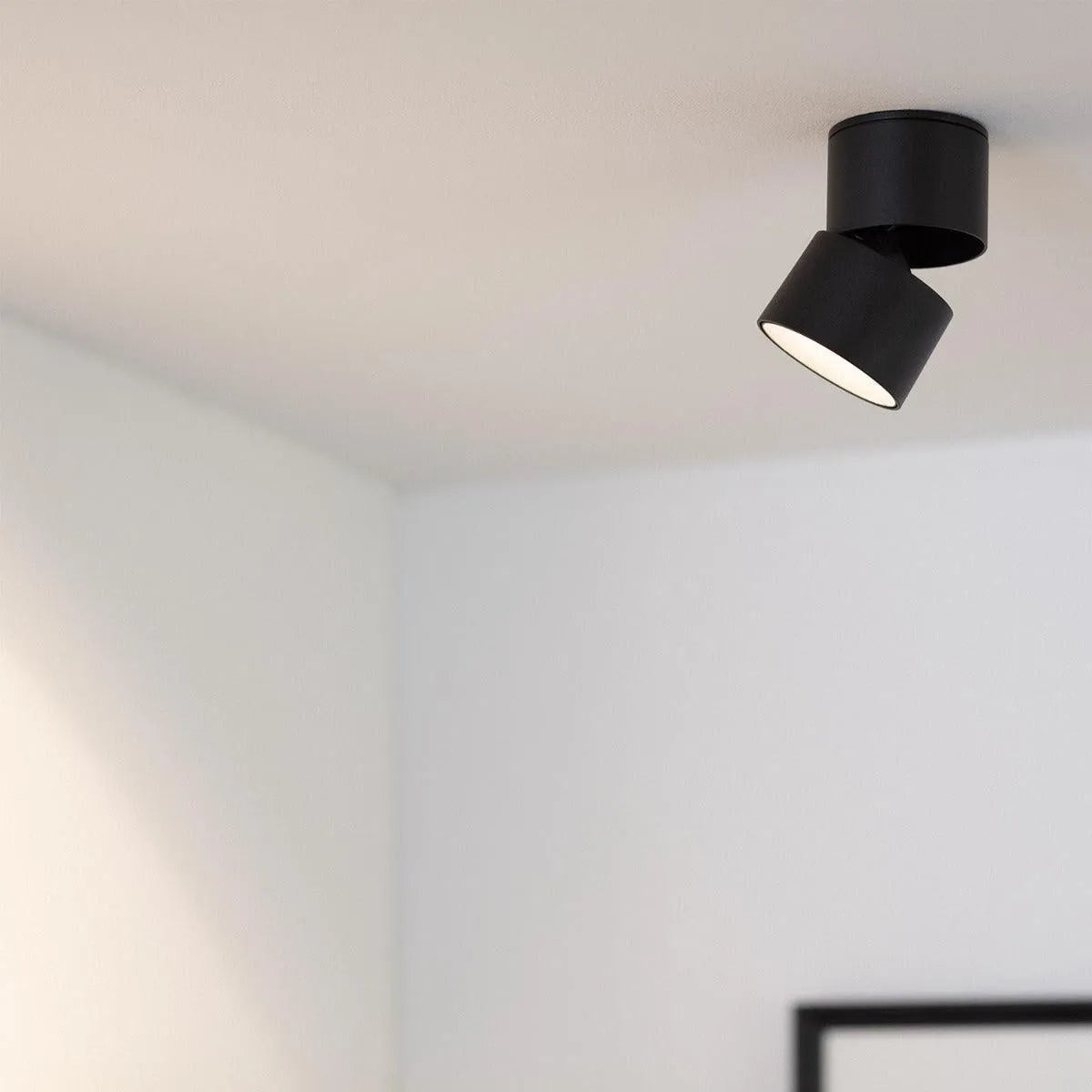 plafondlamp zwart led warm wit verstelbaar