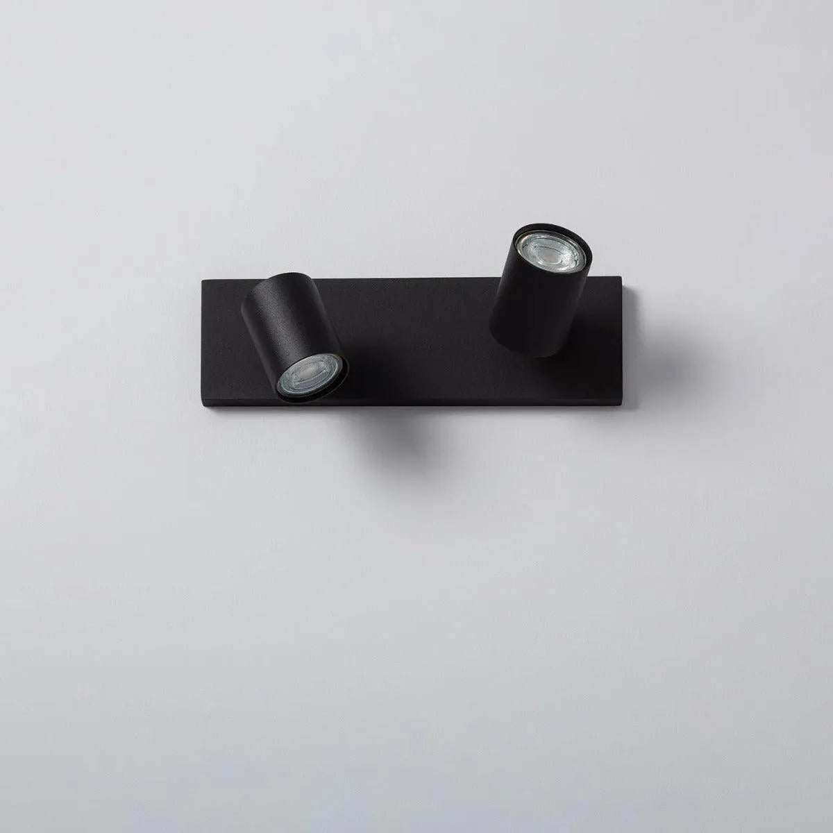 Plafondspot zwart gu10 'Link' verstelbaar twee spots 30 cm - FOIR