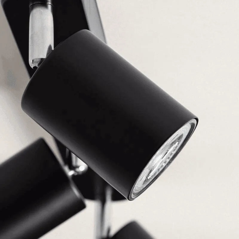 Plafondspot zwart verstelbaar 'Hainer' 3x gu10 fitting - FOIR