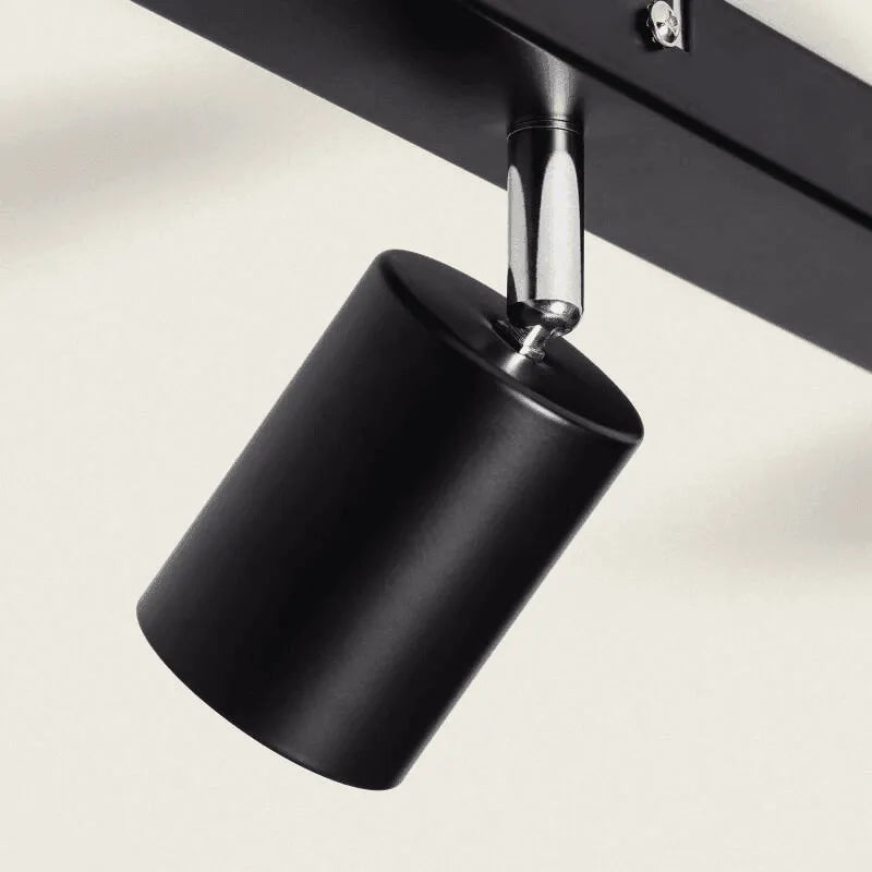 Plafondspot zwart verstelbaar 'Hainer' 3x gu10 fitting - FOIR