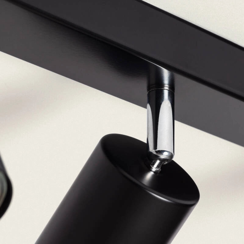 Plafondspot zwart verstelbaar 4x gu10