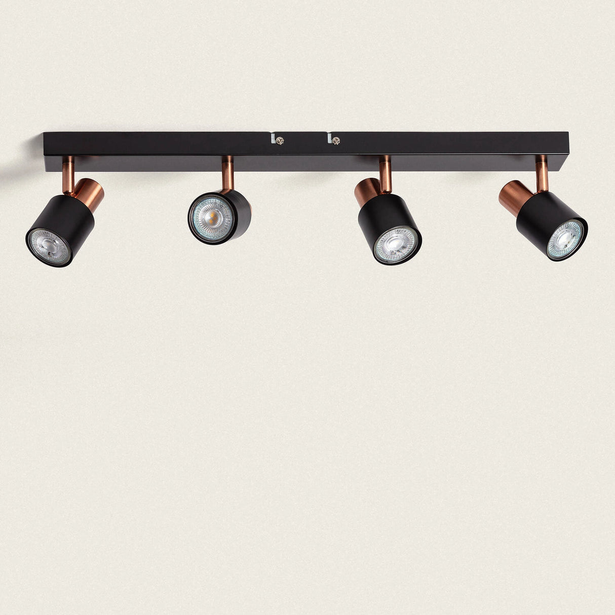 Verstelbare plafondlamp gu10 led lamp metaal zwart