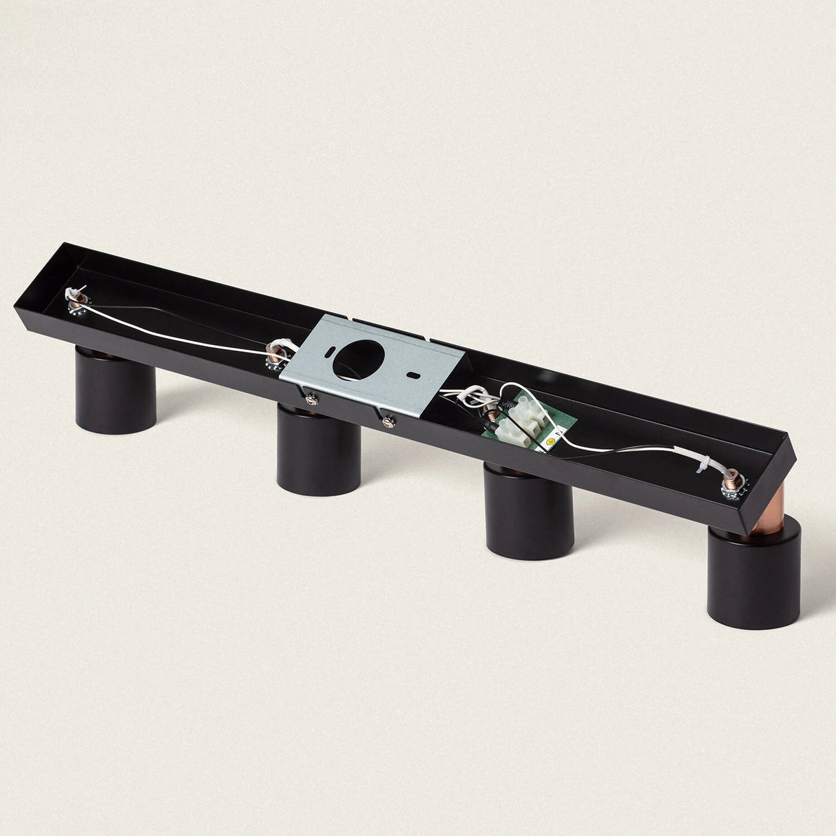 Plafondspot zwart spots 4x led lamp