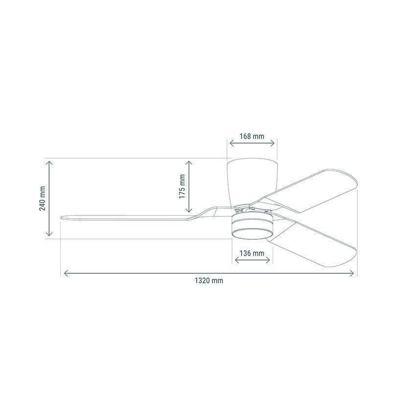 Plafondventilator wit led lamp verstelbaar afstandsbediening