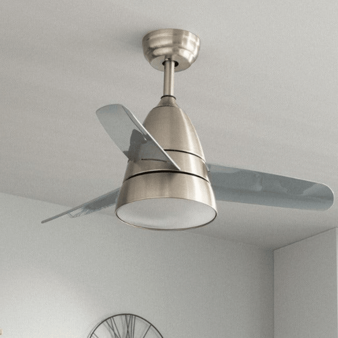 Plafondventilator Stil LED zilver regelbaar licht 91 cm - FOIR