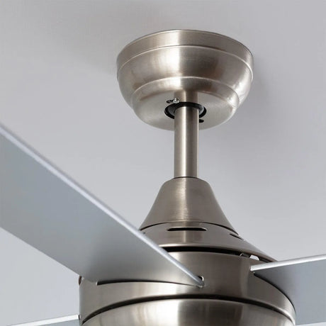 Plafondventilator 'Gino' nikkel E27 fitting met afstandsbediening 110 cm - FOIR