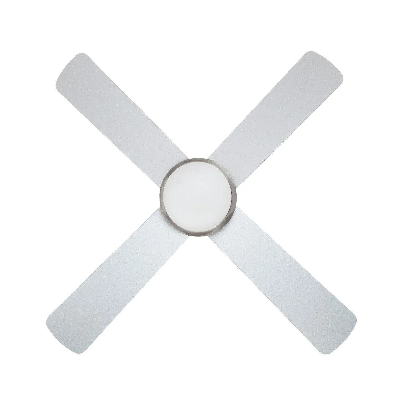 Plafondventilator modern Nikkel led lamp
