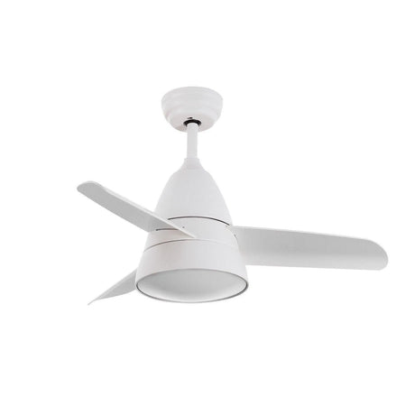 Plafondventilator modern 920mm wit rond led lamp warm wit