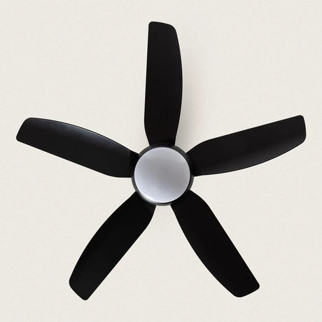 Plafondventilator 'Jeroen' zwart WiFi SONOFF Smart LED CCT 65W 116cm - FOIR