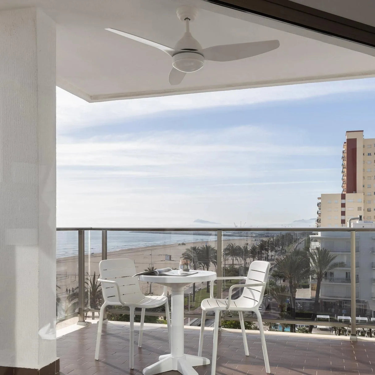 Stille Plafondventilator Wit Eba 132cm Motor DC - FOIR