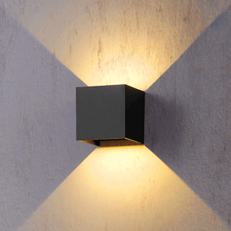 Buitenlamp dimbaar kubus ace zwart
