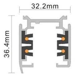 Retailverlichting wit modern 200cm 3 fase