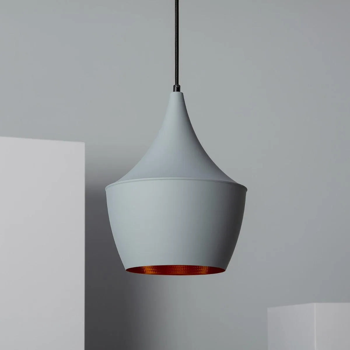 Grijze retro hanglamp e27 fitting