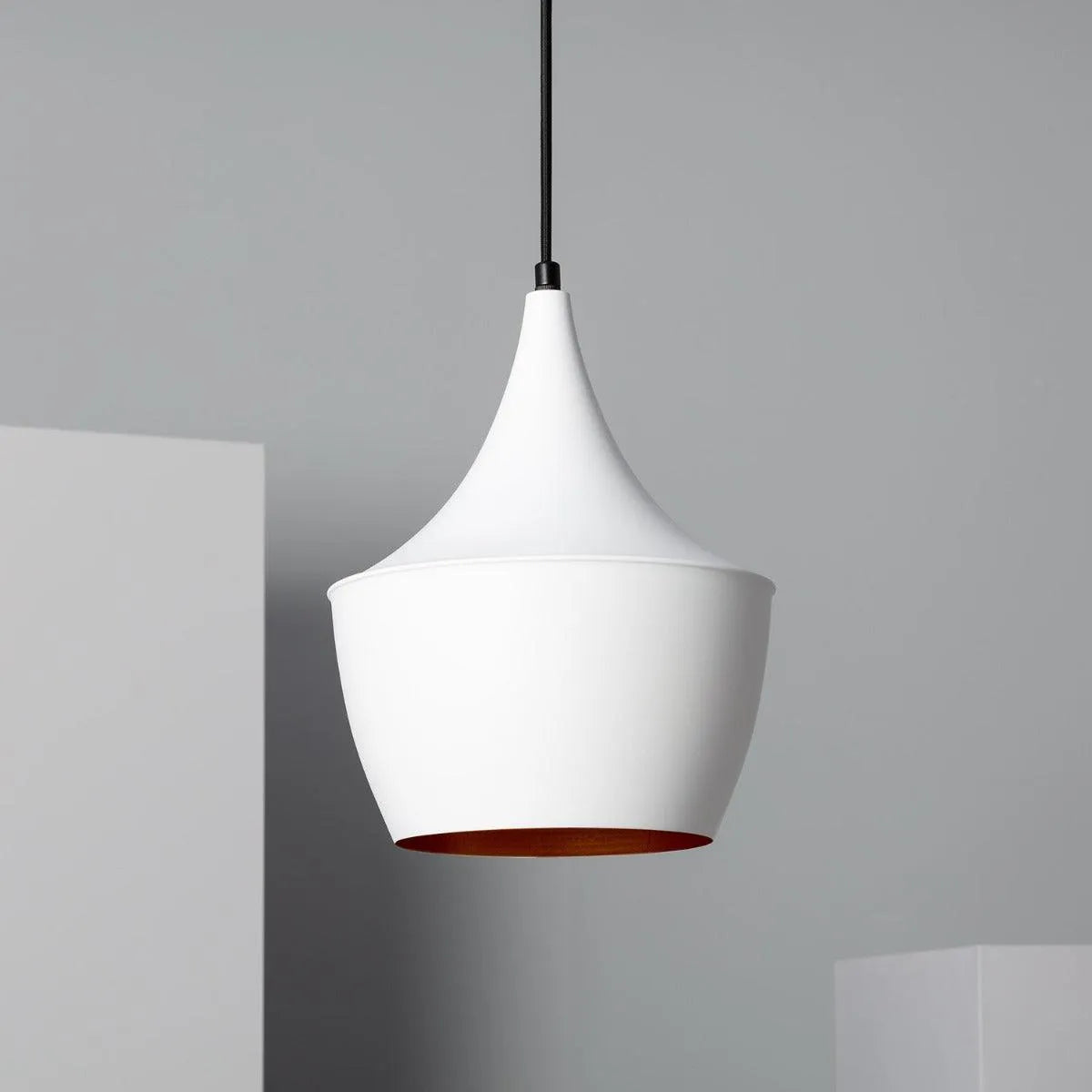 Retro hanglamp wit goud modern