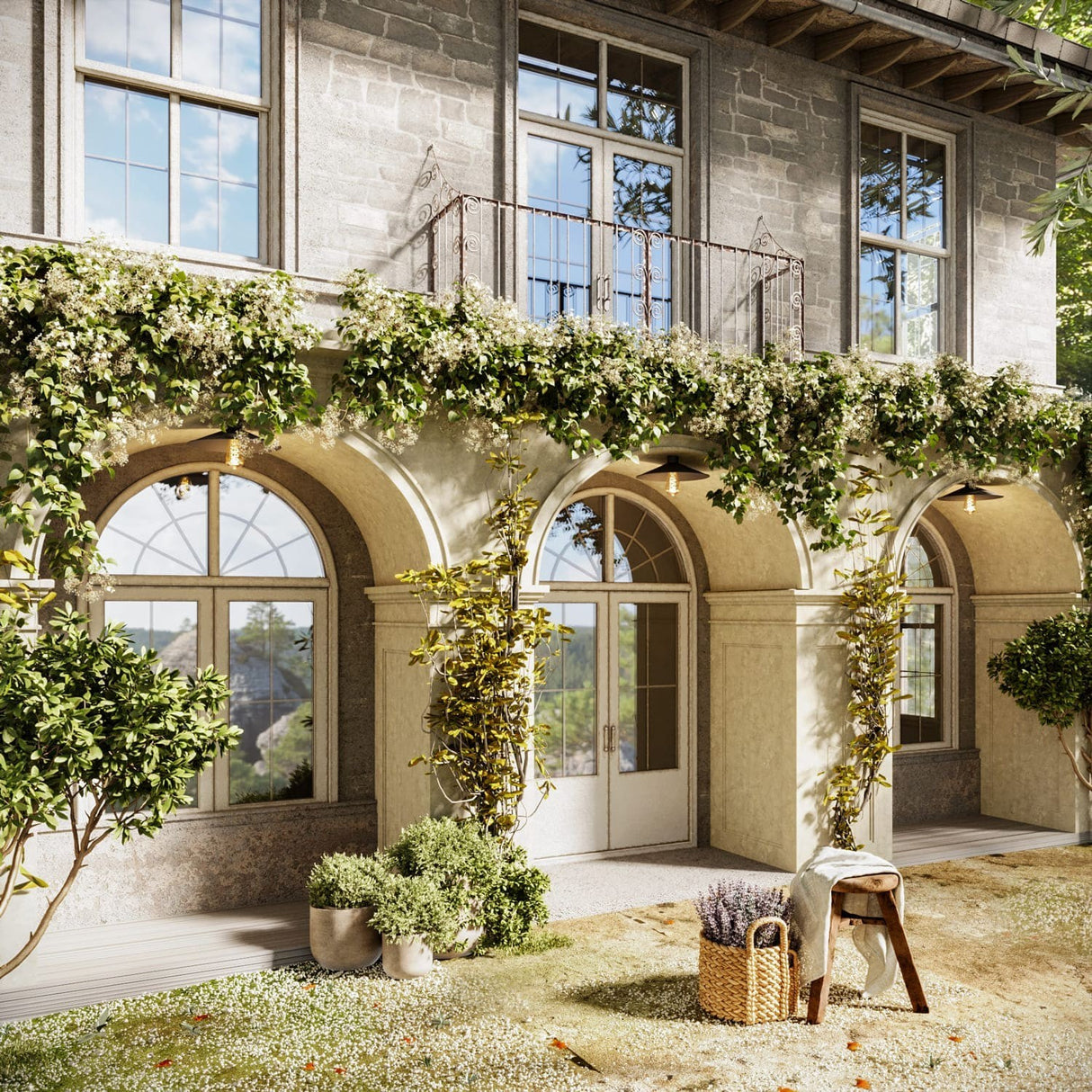 Retro plafondlamp zwart industrieel IP44 30 cm