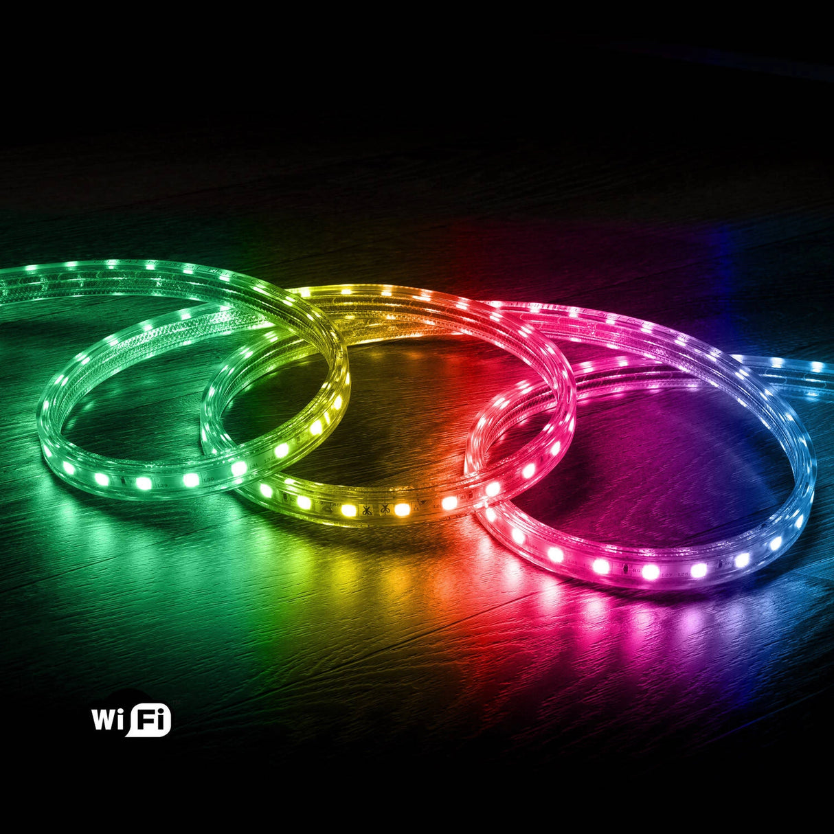 LED strip RGB, 220V AC, SMD5050, 60 LED/m Dimbaar IP65
