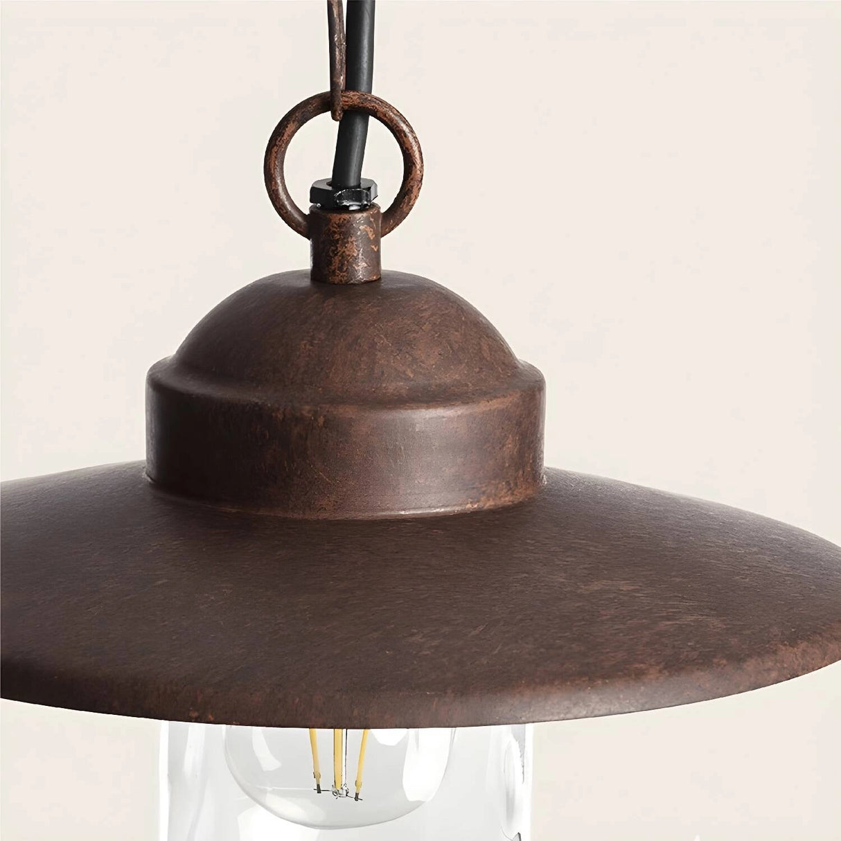 Hanglamp industrieel buiten E27 cortenstaal kleur