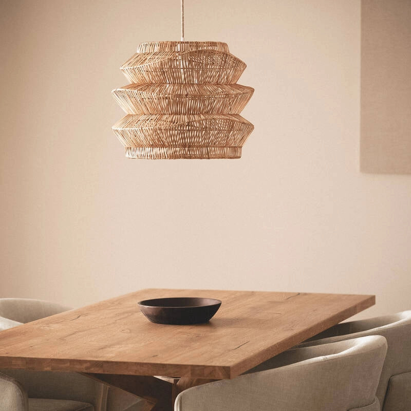 Rotan hanglamp Hout e27 fitting 50 cm