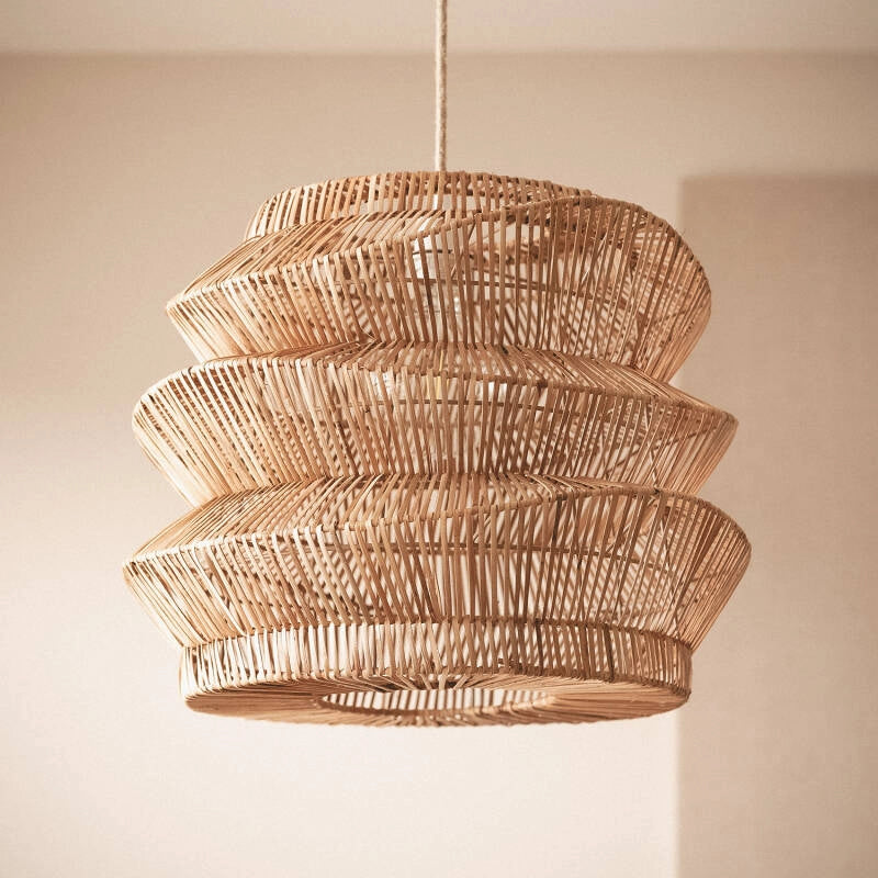 Rotan hanglamp Hout e27 fitting 50 cm