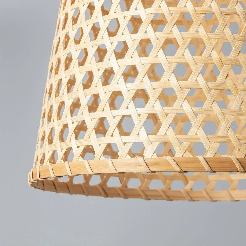 Rotan hanglamp e27 fitting rond led lamp warm wit