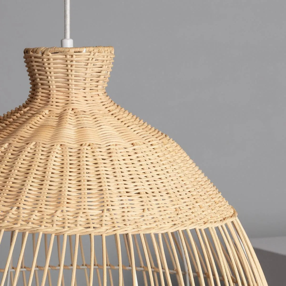 Hanglamp modern rotan bruin 'Futan' gevlochten modern e27 fitting 50 cm - FOIR