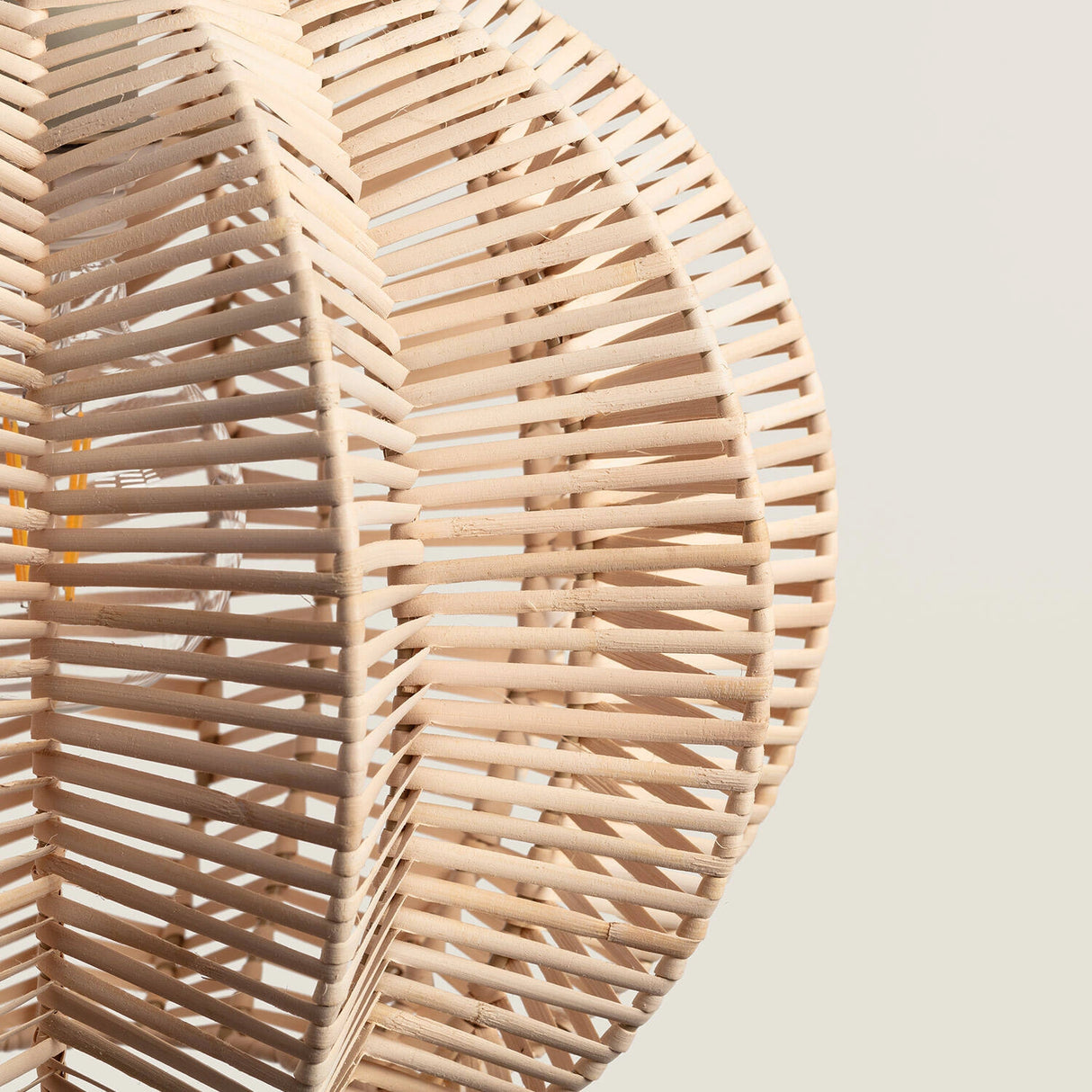 Hanglamp beige E27 rond design bol gevlochten 40 cm