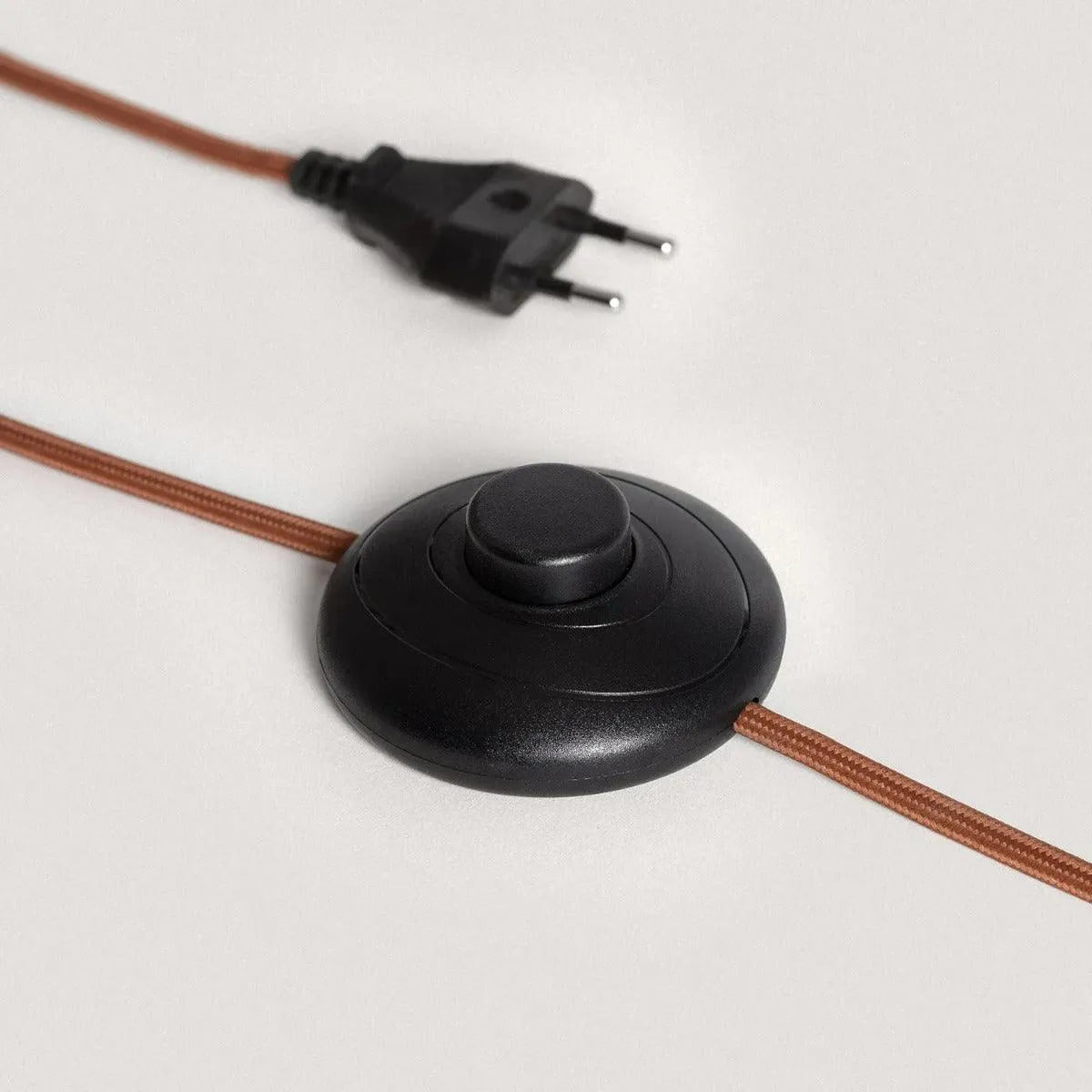 Vloerlamp met 3 houten poten & stoffen E27 fitting 'Melchior' 162 cm - FOIR