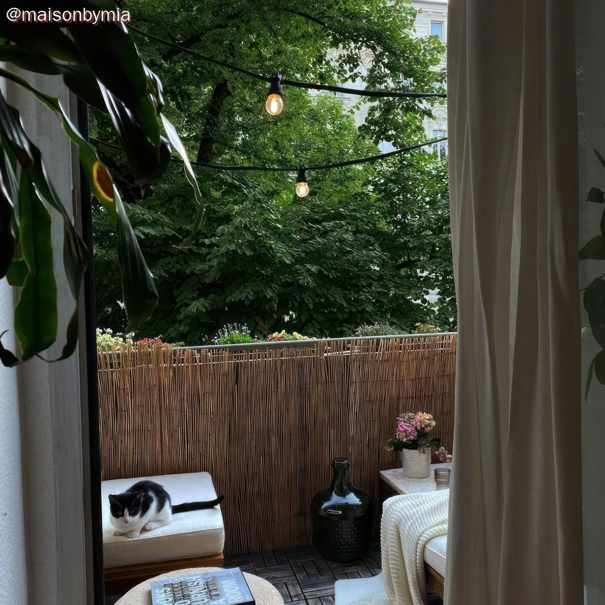 Feestverlichting zwart 7.5m 5x E27 fitting