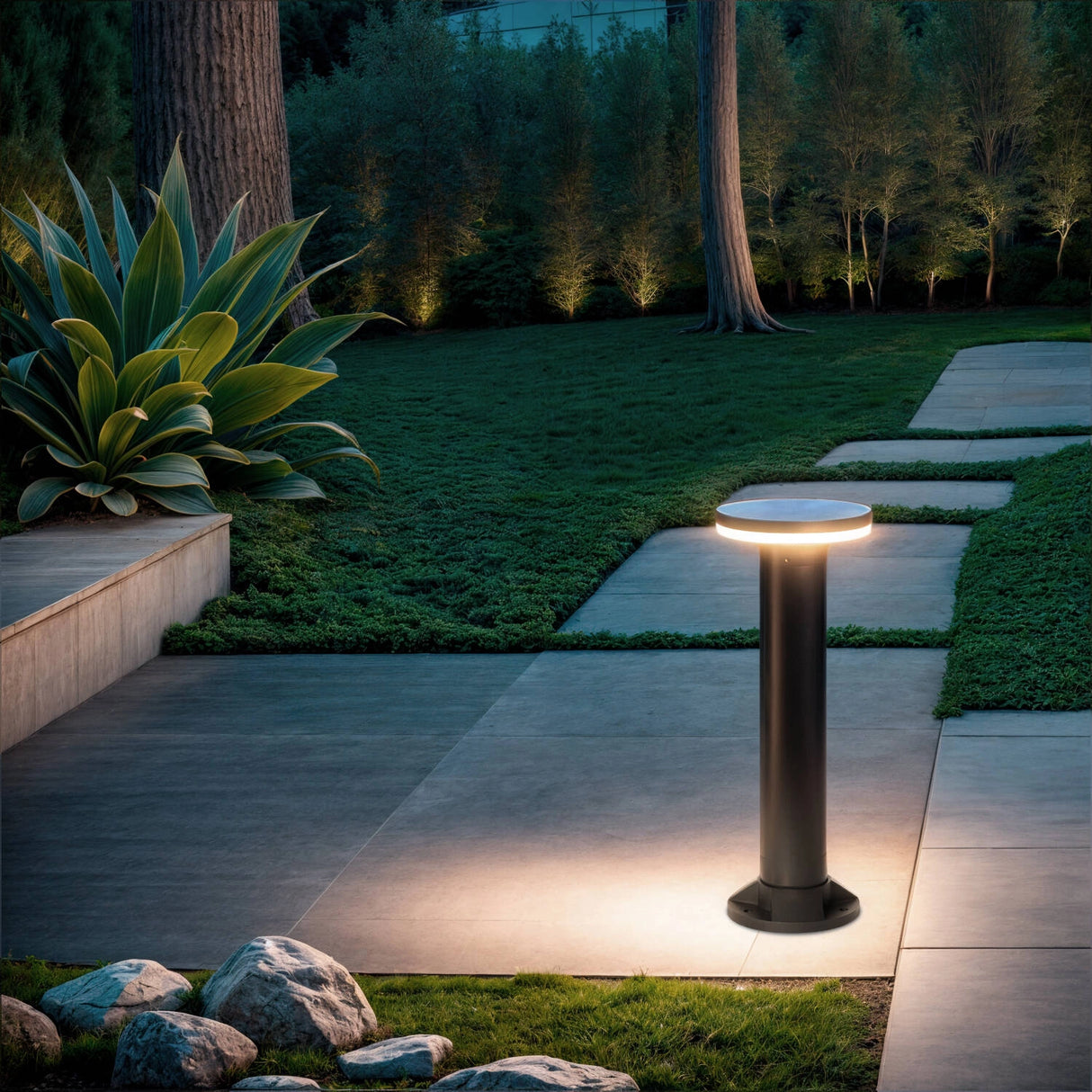 Staande buitenlamp Timbi 12W warm wit 3000K 40 cm