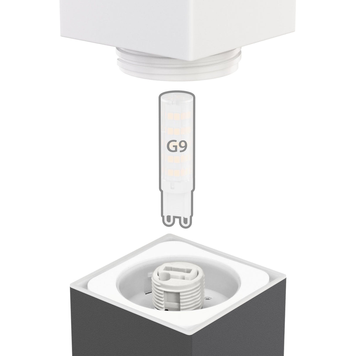 Staande buitenlamp g9 led vierkant