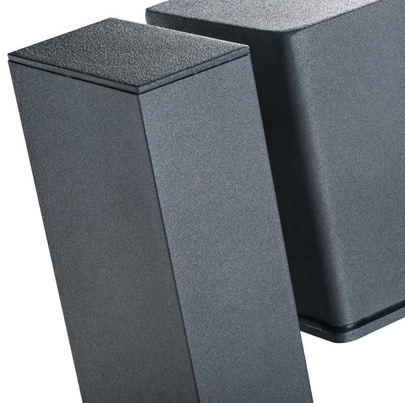 Staande buitenlamp vierkant tuinpadverlichting vierkant GU10 metaal 50 cm