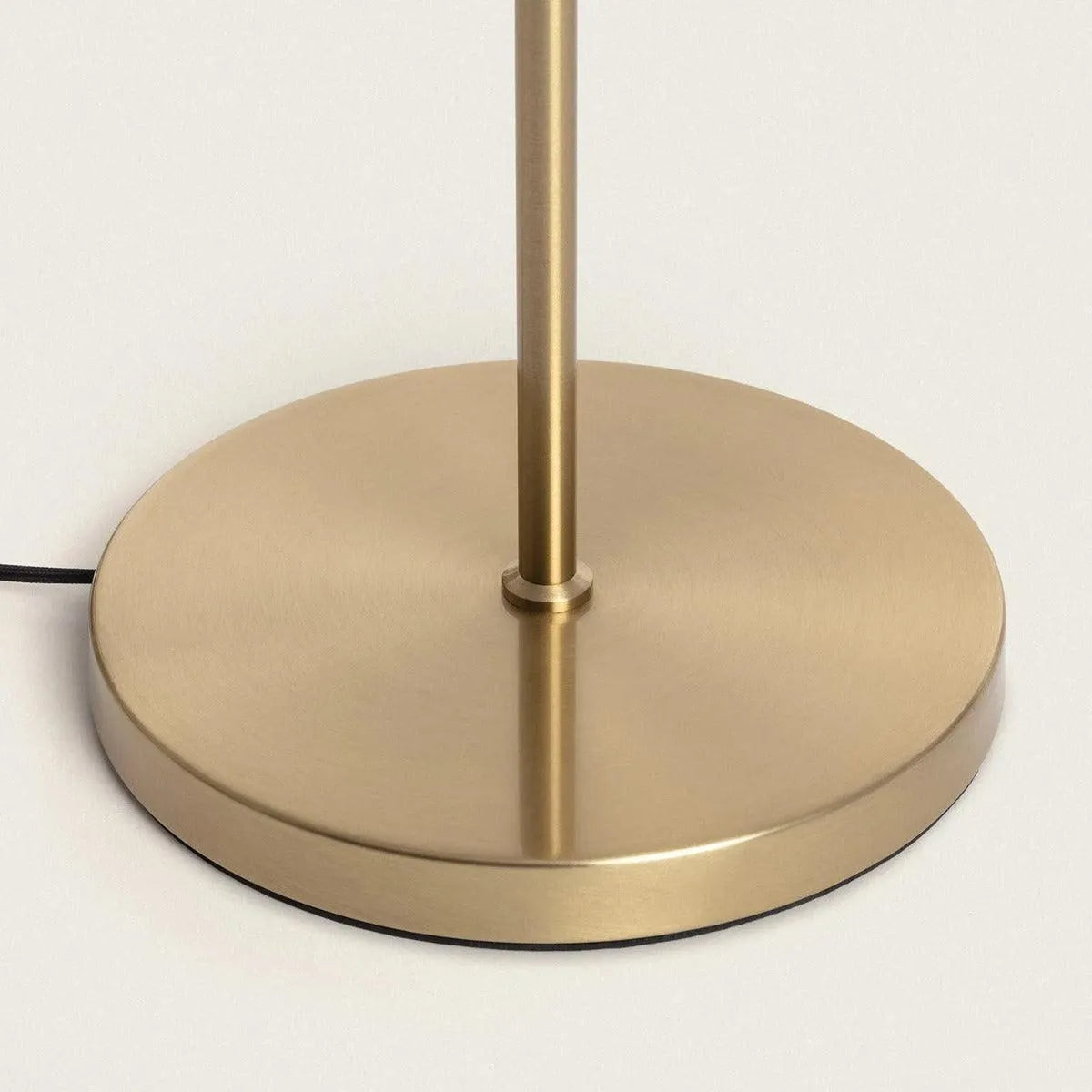 Staande vloerlamp goud met glazen kap E27 fitting en vloerschakelaar 'Gesina' 151 cm - FOIR