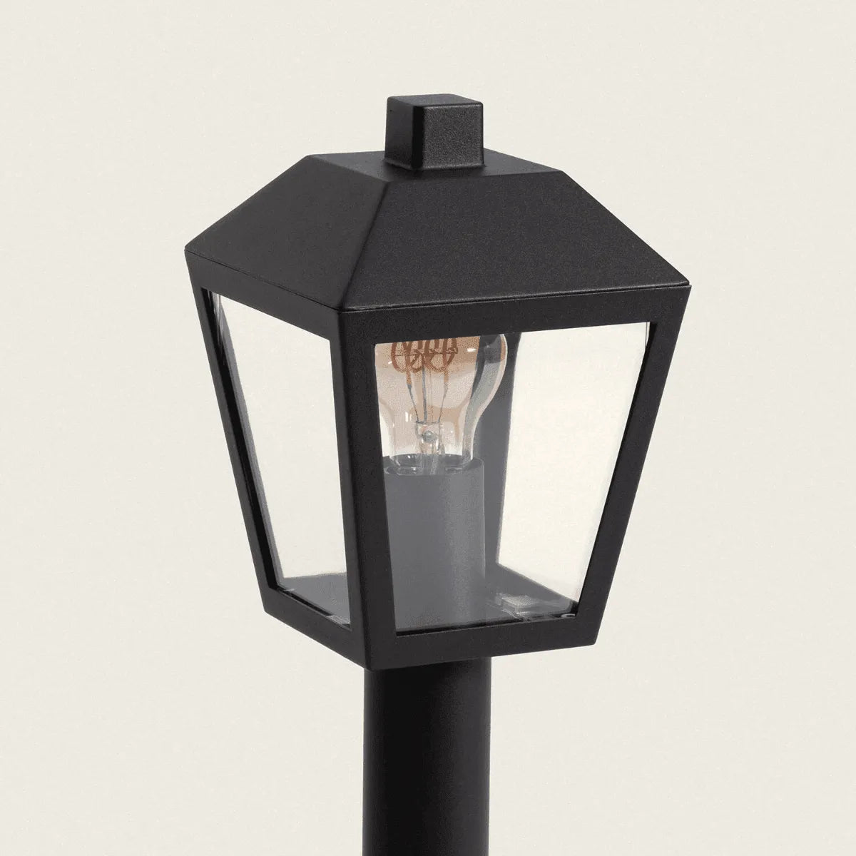 Staande buitenlamp zwart e27 fitting metaal 50cm - FOIR