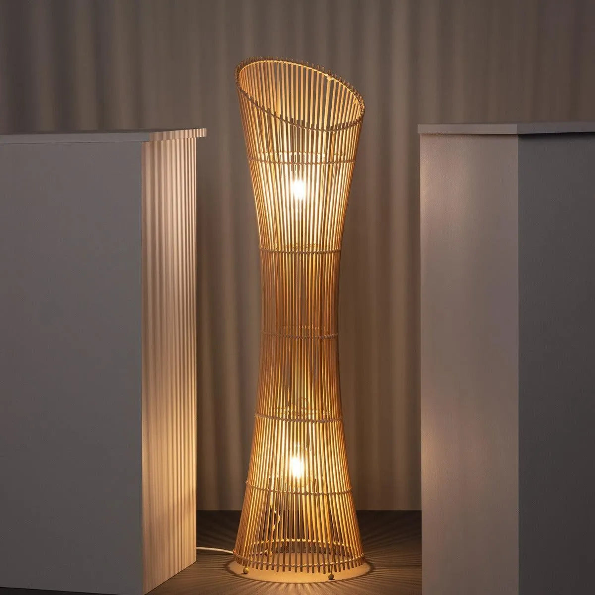 Staande lamp hout e27 fitting