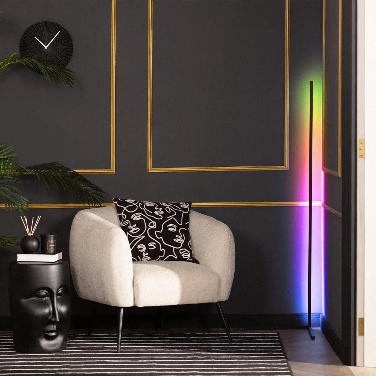 RGB led lamp hoek zwart instelbaar